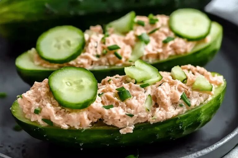 Tuna Cucumber Boats Recipe
