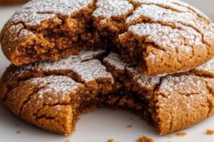 Soft and Spiced Gingerbread Crinkle Cookies Recipe