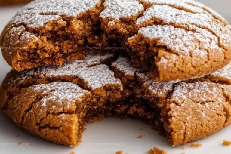Soft and Spiced Gingerbread Crinkle Cookies Recipe