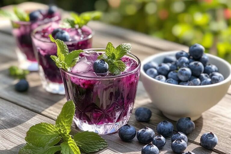 Frozen Blueberry Margarita Mocktail Recipe