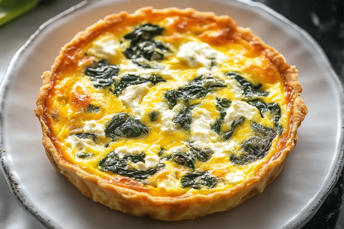 Cottage Cheese and Spinach Crustless Quiche Recipe