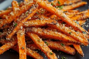 Garlic Parmesan Air Fryer Carrot Fries Recipe