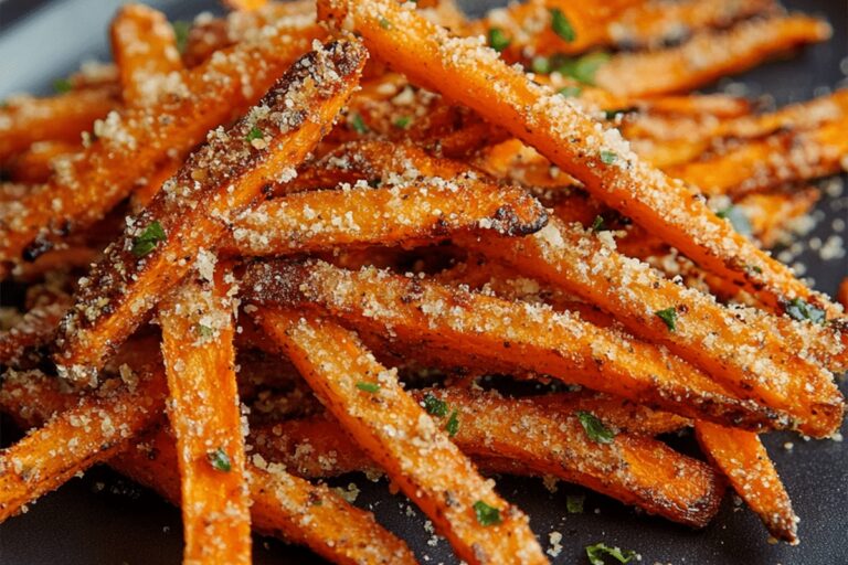 Garlic Parmesan Air Fryer Carrot Fries Recipe