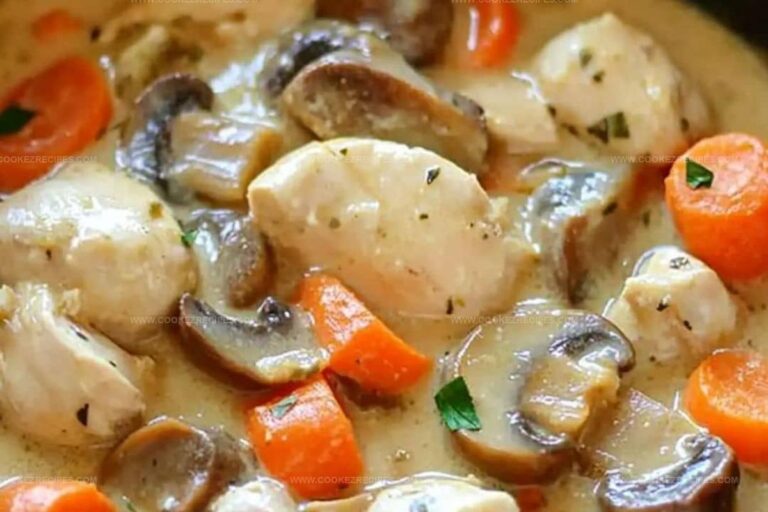 Light Chicken Blanquette with Mushrooms and Carrots Recipe