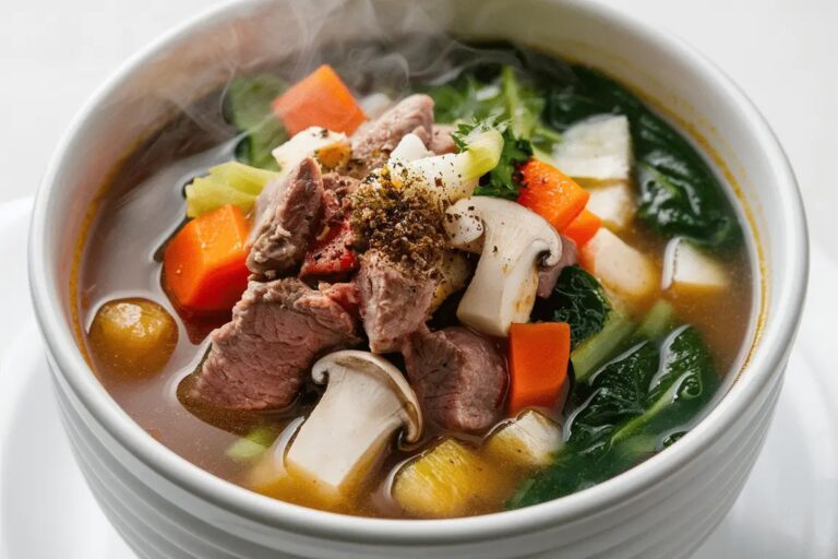 Ground Turkey and Mushroom Soup Recipe