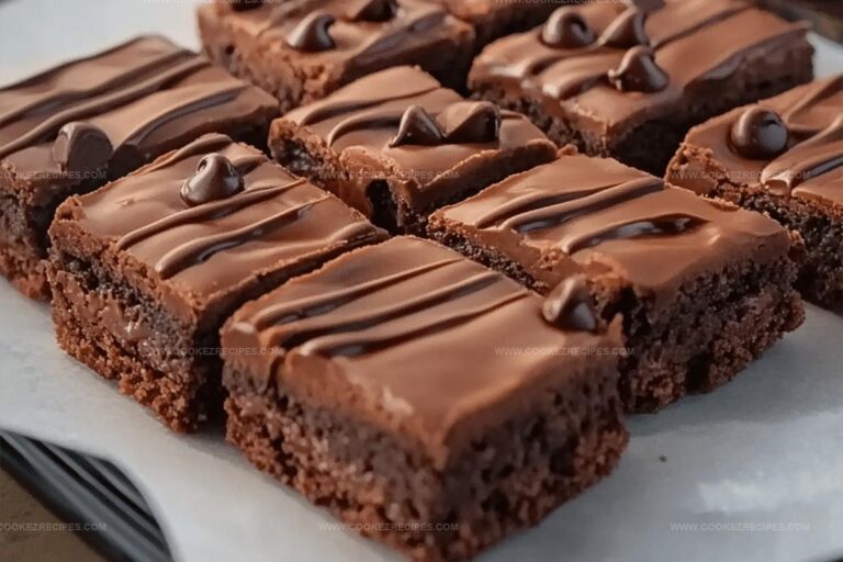 No Bake Chocolate Chip Brownie Bars Recipe