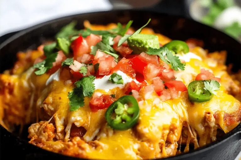 Cheesy Keto Mexican Chicken Skillet Recipe