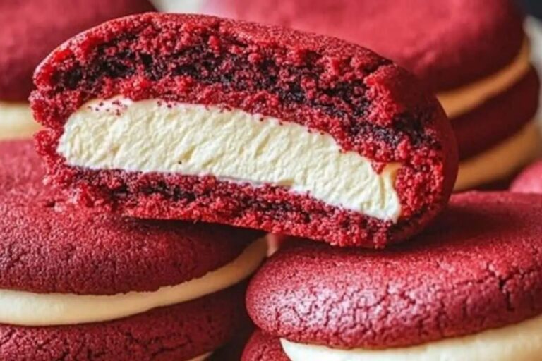 Cream Cheese Filled Red Velvet Cookies Recipe