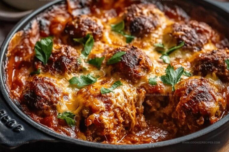 Cheesy Meatball Casserole Recipe