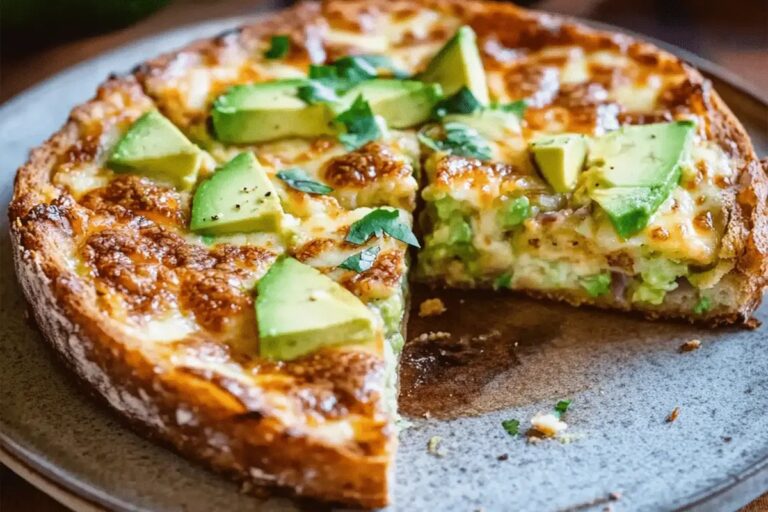 Cheesy Avocado Skillet Pizza Bread Recipe