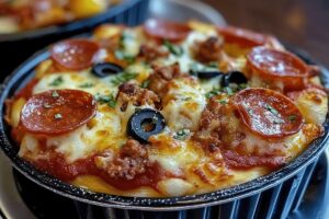 Crustless Pizza Bowl Recipe