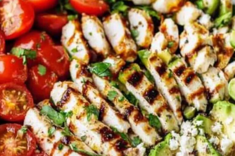 Chicken Avocado Caprese Salad Recipe