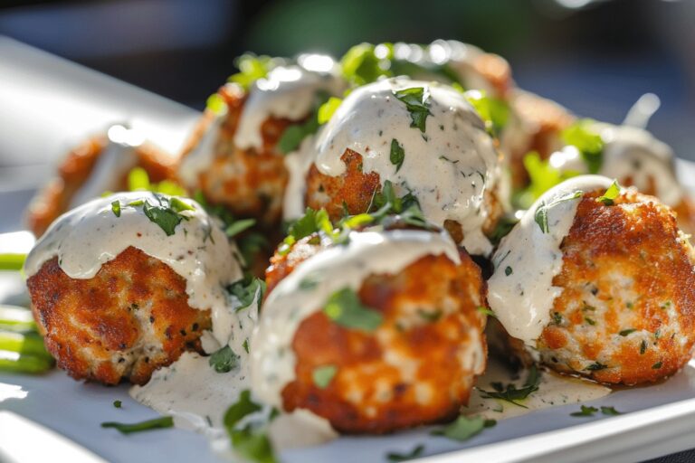 Buffalo Chicken Meatballs with Creamy Dip Recipe