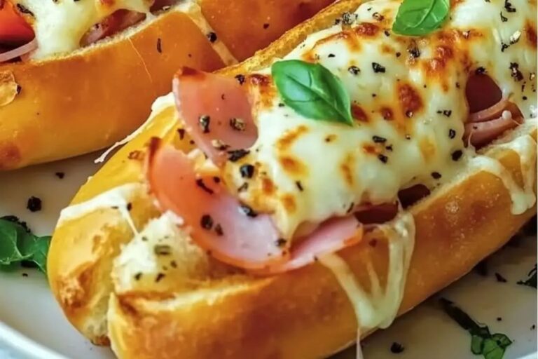 Melty Ham and Mozzarella-Stuffed Baguette Treats Recipe