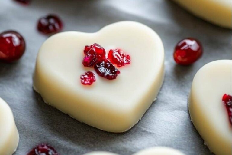 Valentines Day Sweetheart White Chocolate Cranberry Bites Recipe