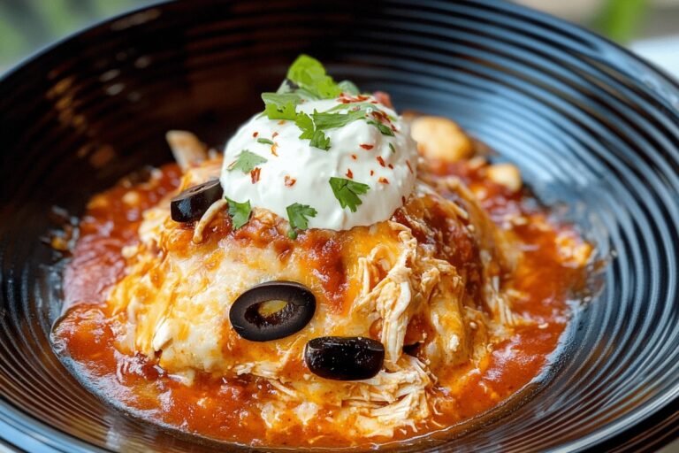 Slow Cooker Chicken Enchilada Casserole Recipe