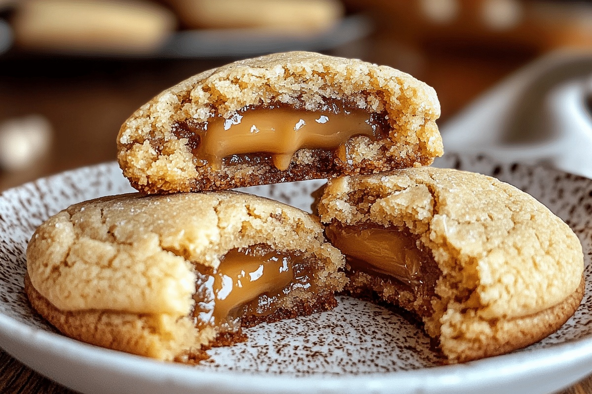 Caramel Stuffed Cookies Recipe