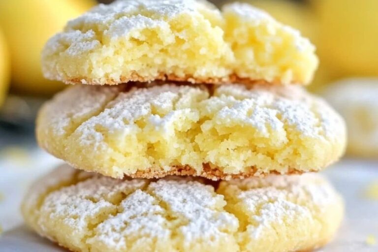 Soft and Chewy Lemon Crinkle Cookies Recipe