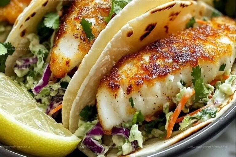 Golden Crispy Fish Tacos with Zesty Cilantro Lime Slaw Recipe