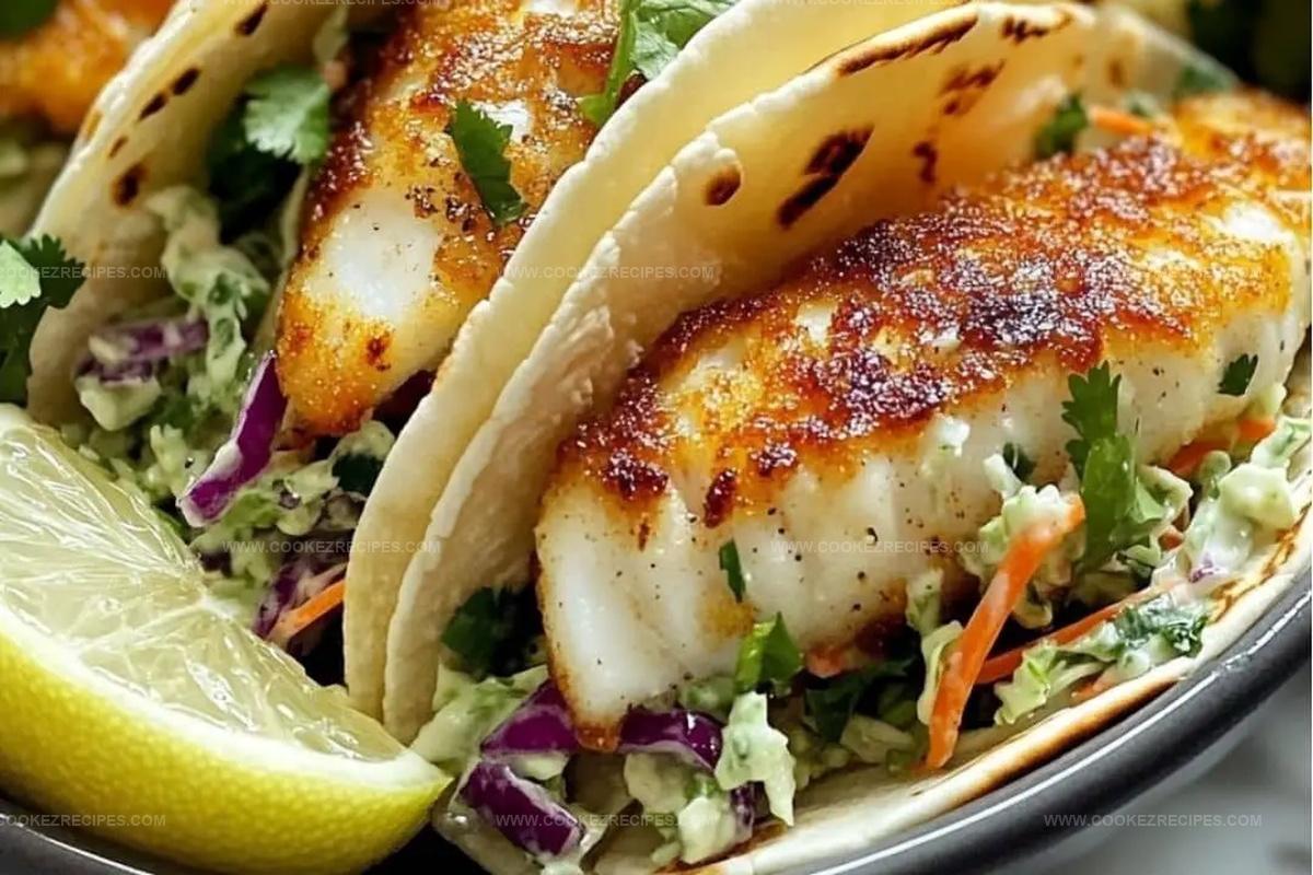 Golden Crispy Fish Tacos with Zesty Cilantro Lime Slaw Recipe