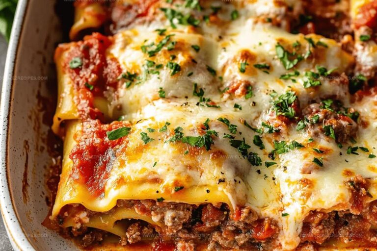 Beef and Cheese Manicotti Recipe