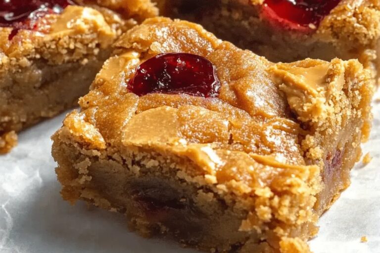 Peanut Butter and Jelly Blondies Recipe