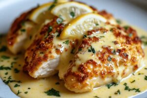 Lemon Pecorino Crusted Chicken Recipe
