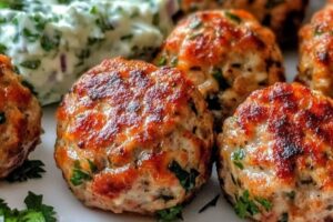 Greek Turkey Meatballs with Tzatziki Recipe
