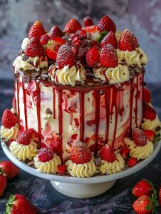 Easy Strawberry Seismic Cake Recipe