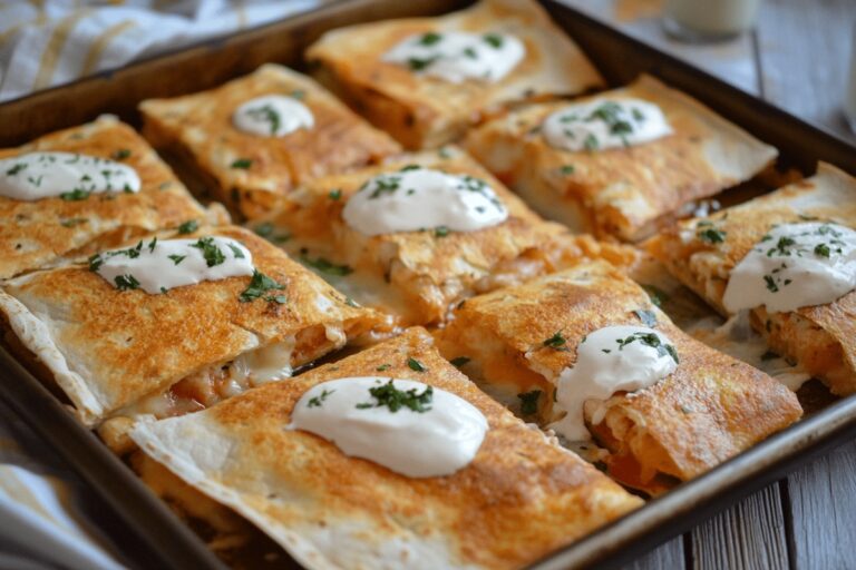 Crunchy Cheesy Chicken Sheet Pan Quesadillas Recipe