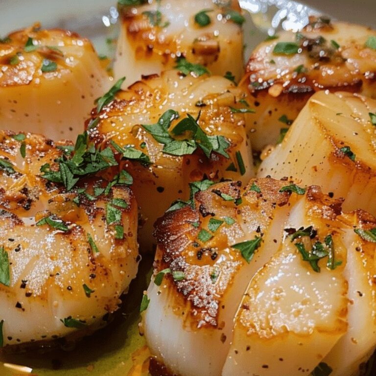 Moist Garlic Butter Baked Scallops Recipe