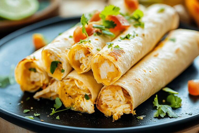 Baked Chicken and Cheese Taquitos Recipe