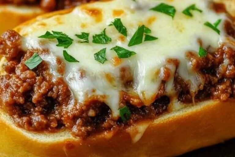 Cheesy Garlic Bread Sloppy Joe Melts Recipe