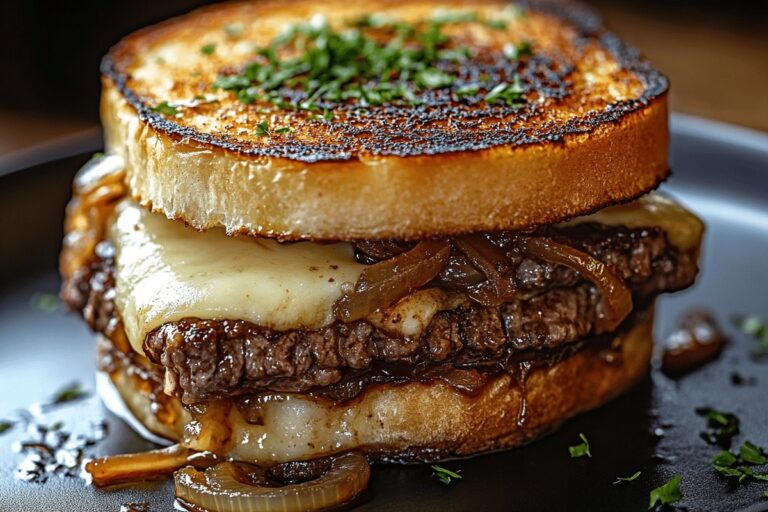 Caramelized Onion and Cheese Steak Sandwich Recipe