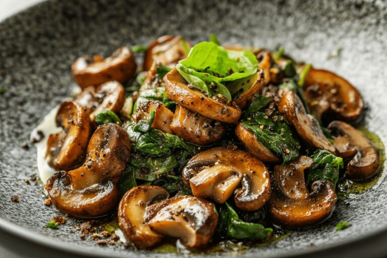 Sauteed Mushrooms & Spinach Recipe