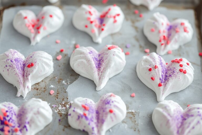 Confetti Meringue Heart Cookies Recipe