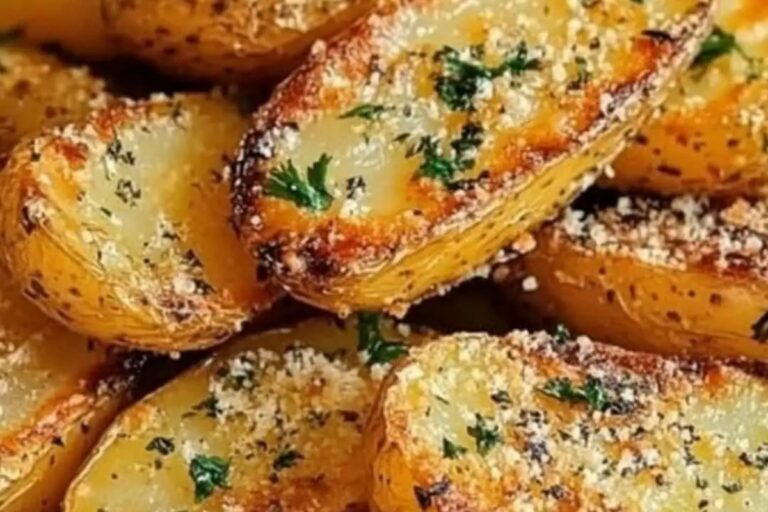 Air Fryer Baked Garlic Parmesan Potatoes Recipe