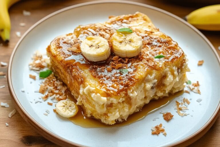 Banana Cheesecake French Toast Casserole Recipe