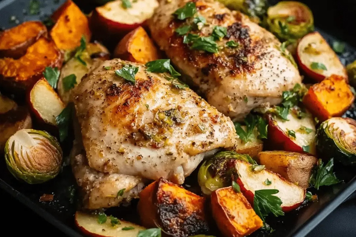 Sheet Pan Chicken & Fall Veggies Recipe