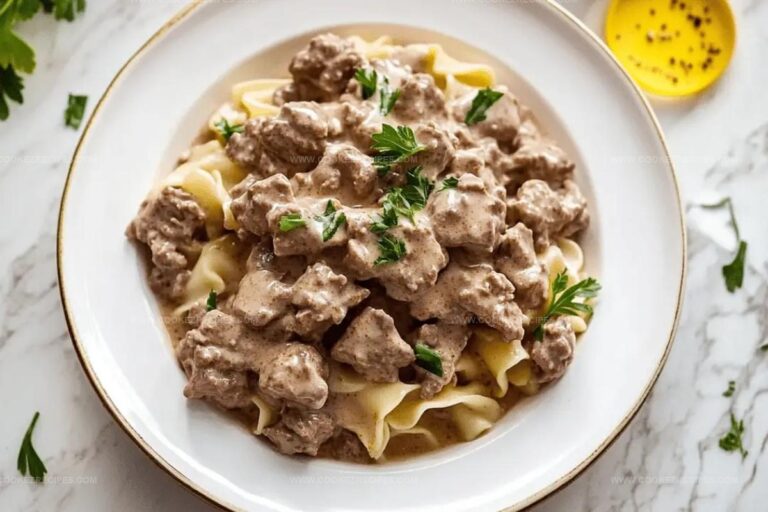 Classic Beef Stroganoff with Ground Beef Recipe