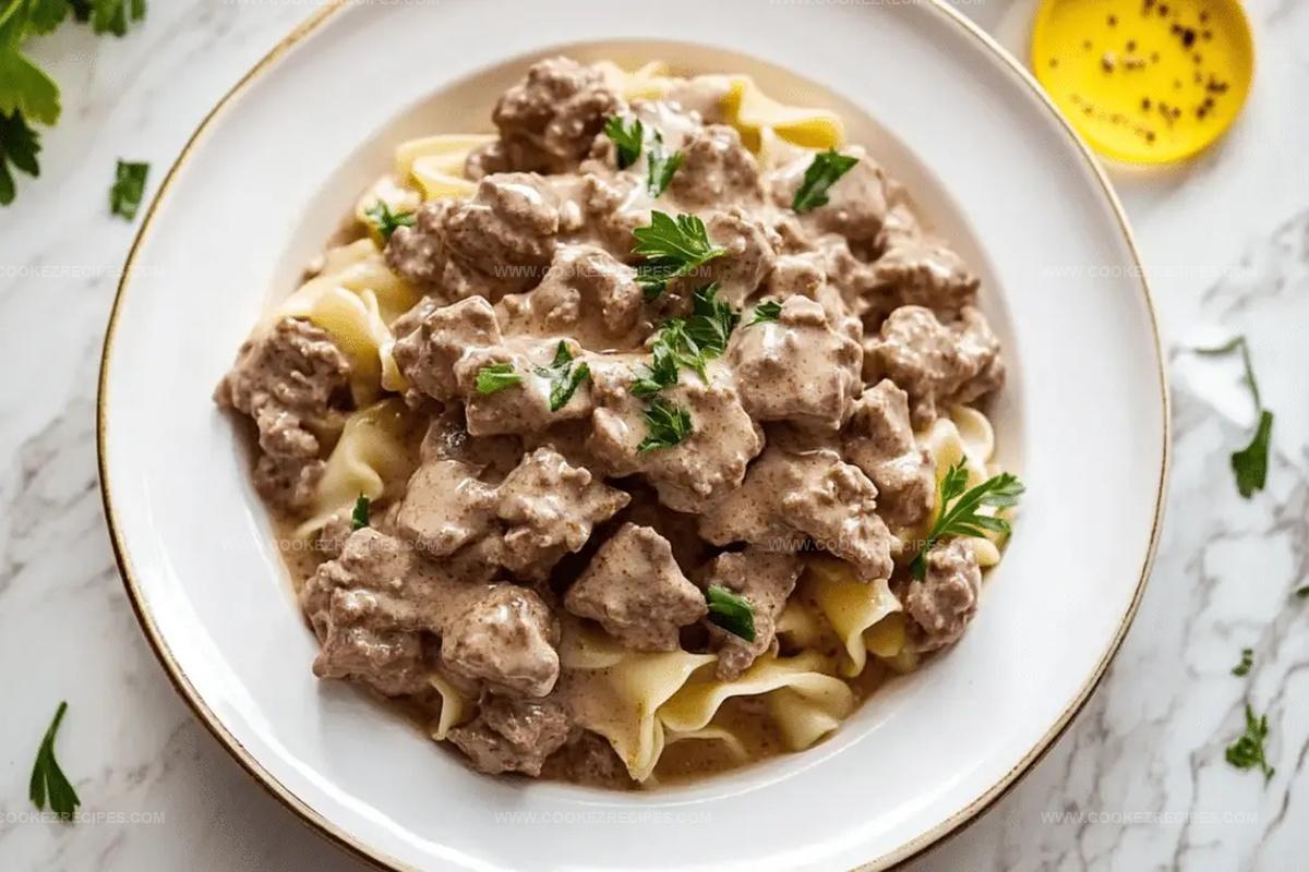 Classic Beef Stroganoff with Ground Beef Recipe