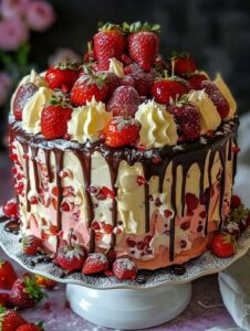 Upbeat Strawberry Seismic Cake Recipe