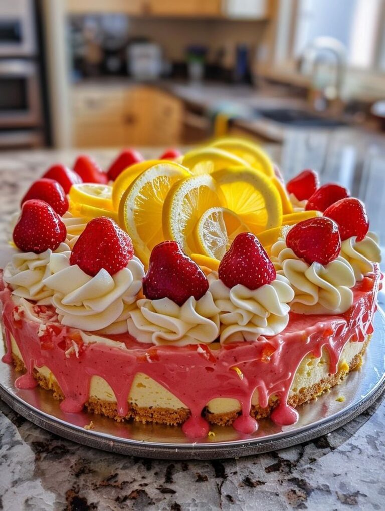 Strawberry Lemonade Cheesecake Recipe