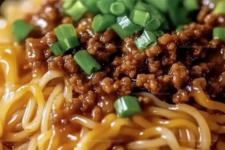 Fiery Mongolian Ground Beef Noodles Recipe