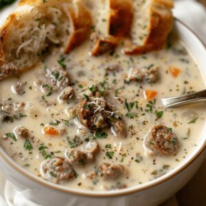 Opulent Creamy Parmesan Italian Sausage Soup Recipe