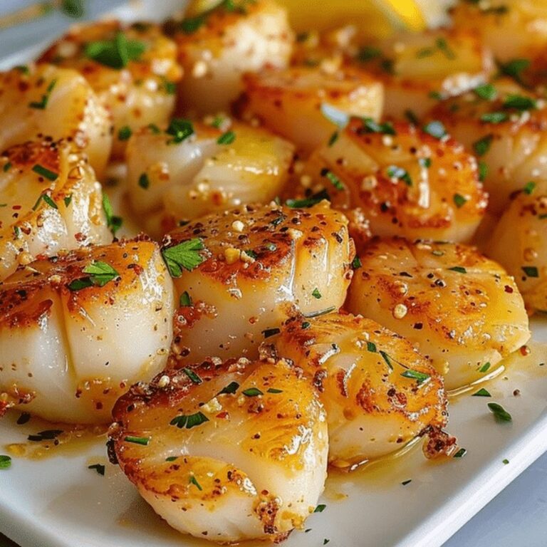 Juicy Garlic Butter Baked Scallops Recipe