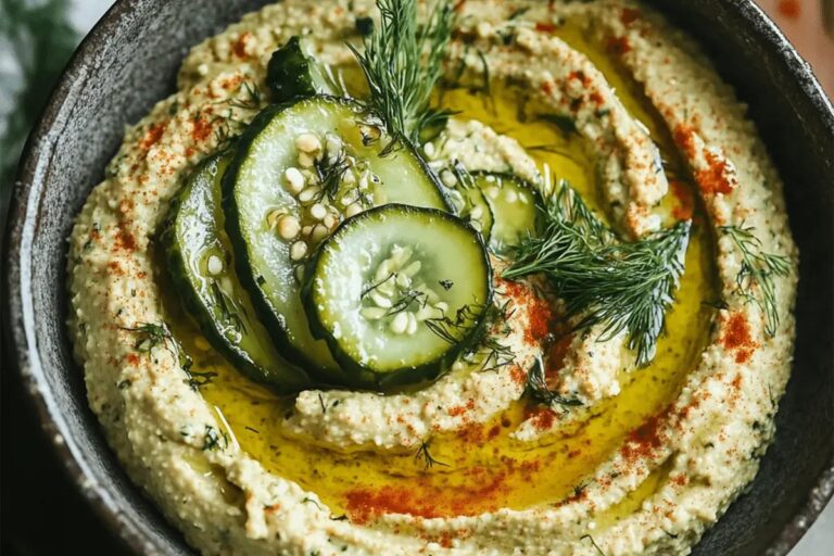 Dill Pickle Hummus Recipe