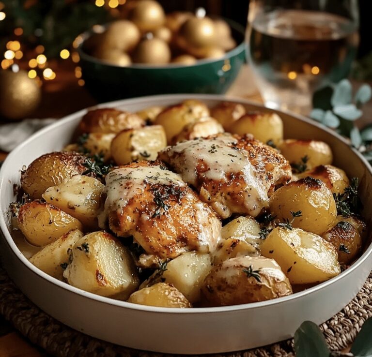 Piquant Garlic Parmesan Chicken And Potatoes Recipe