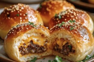 Garlic Parmesan Cheeseburger Bombs Recipe