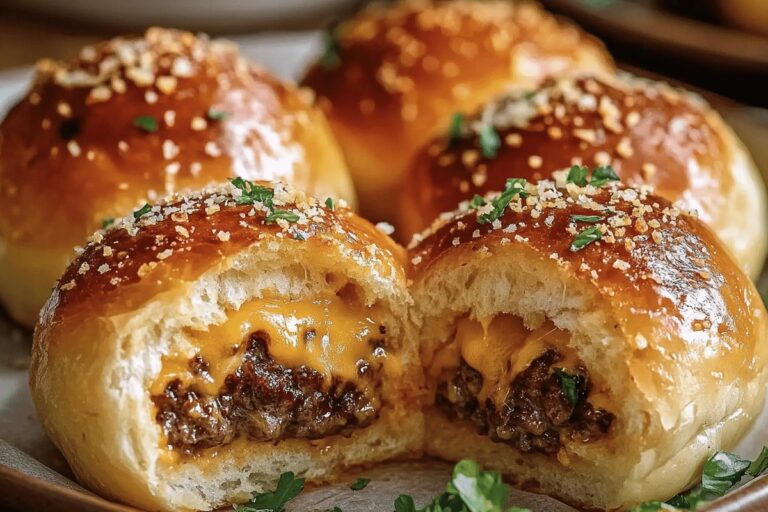 Garlic Parmesan Cheeseburger Bombs Recipe